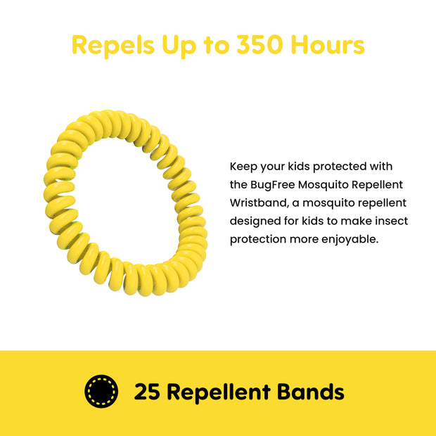 Mosquito Repellent Bracelets (25 Pack) DEET-Free Mosquito Bands