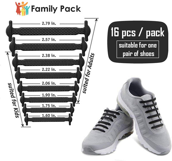 PURGENIC™ No-Tie Silicone Shoe Laces for Adults and Kids